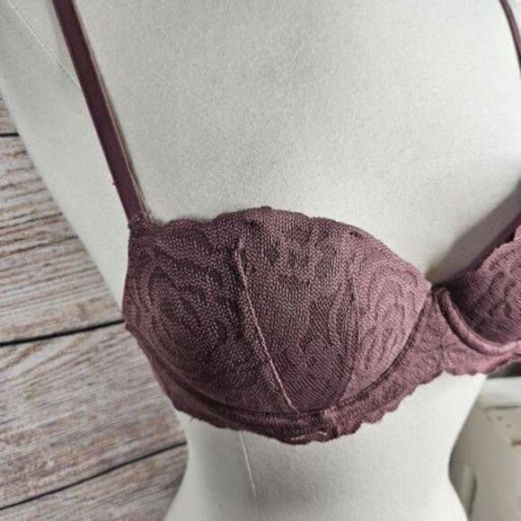 PINK Victoria's Secret Strappy Date Push-Up Bra Mauve Pink Size 32B - Picture 2 of 7